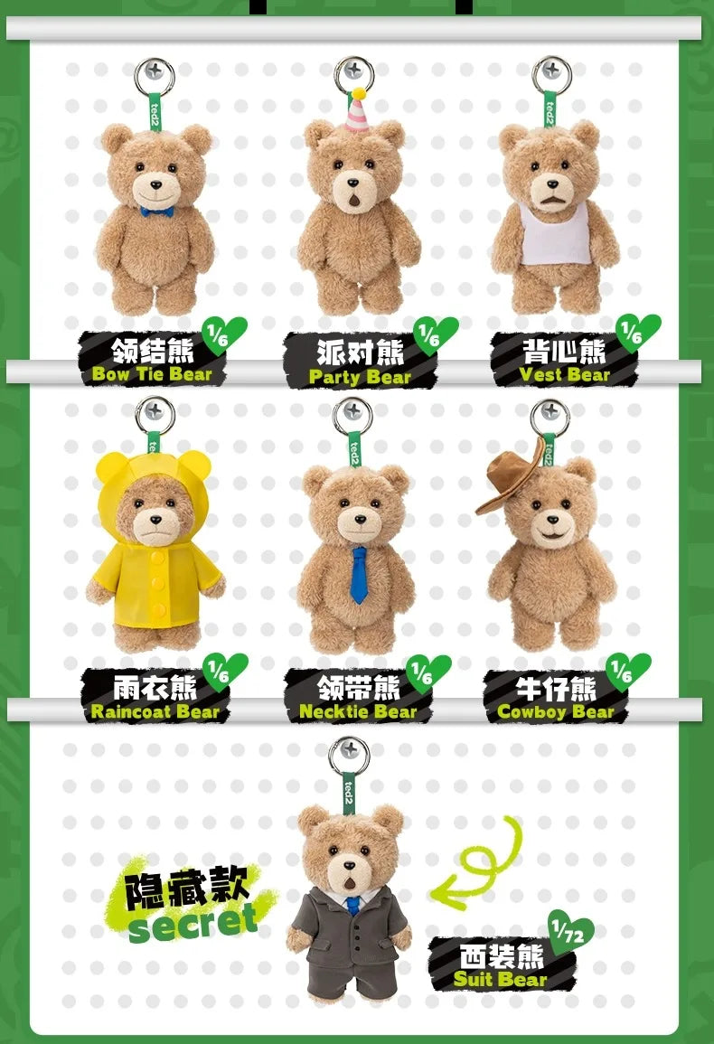 MINISO Peluche Surprise Ted2 Teddy Bear avec Boîte Mystère Mobile