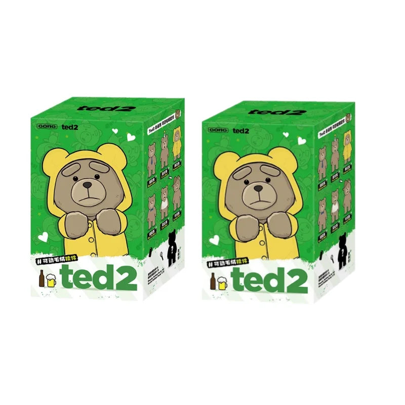 MINISO Peluche Surprise Ted2 Teddy Bear avec Boîte Mystère Mobile