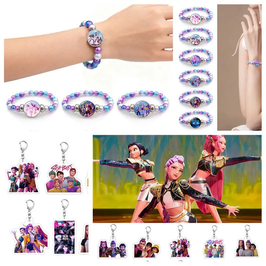 Aesthetic Kpop bag keychain, demon hunter, tiger, party supplies, fan badge, party favors