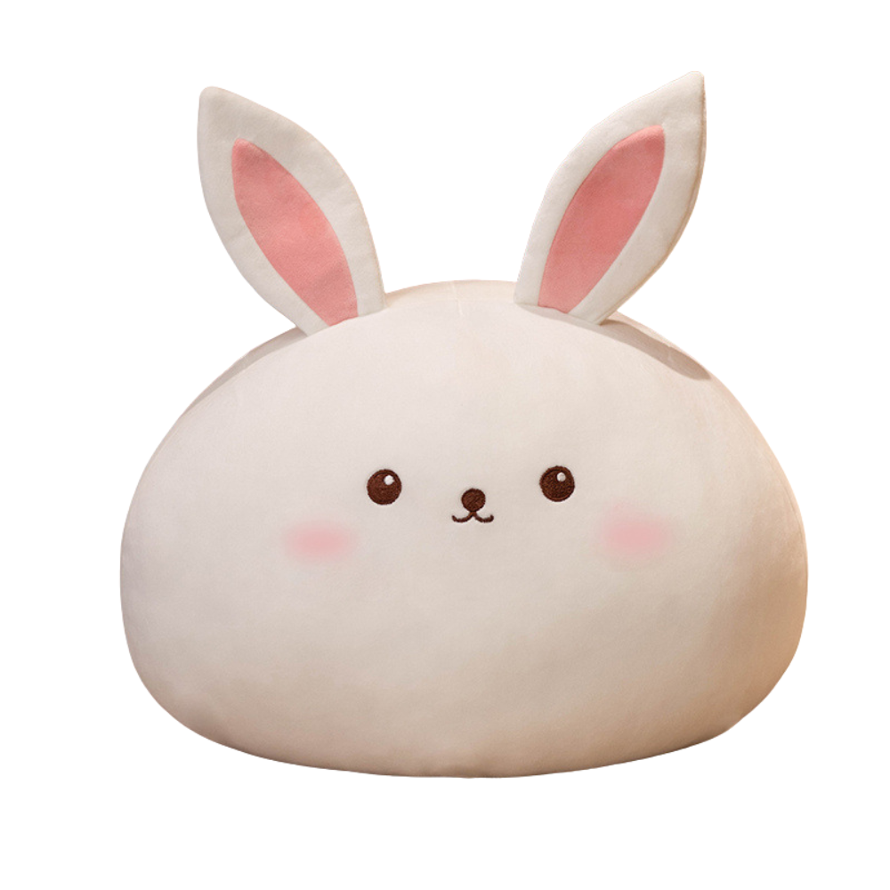 Coussin Lapin Fluffy – Peluche Décorative Ultra Douce
