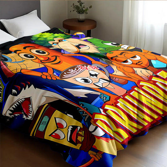 Couverture BRAINROT Flanelle – Design Stylé & Douillet Toutes Saisons