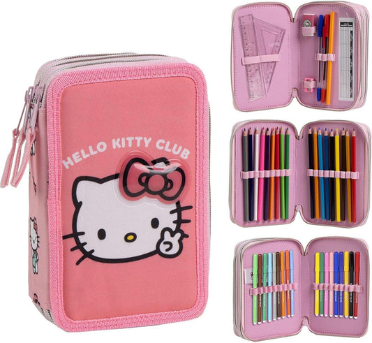 Giotto Hello Kitty Trousse Scolaire Rigide 3 Compartiments Collection Edition Limitée by Mon Labubu