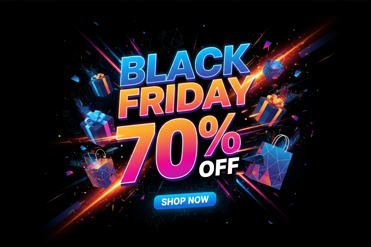 Black Friday 70%