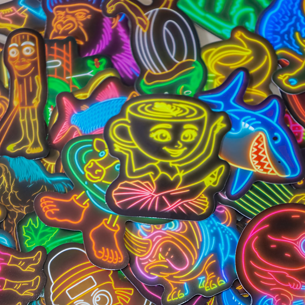 Cartoon-Sticker, 50 oder 250 Stück – Italienischer Brainrot-Neon-Effekt – Roblox