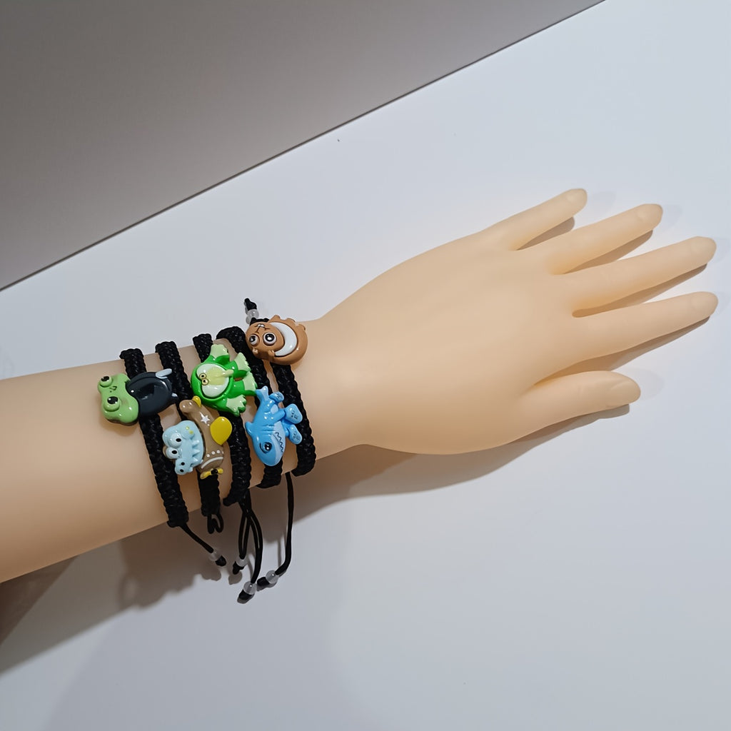 5 Bracelets Tressés Brainrot – Figurines Tralalero à Collectionner