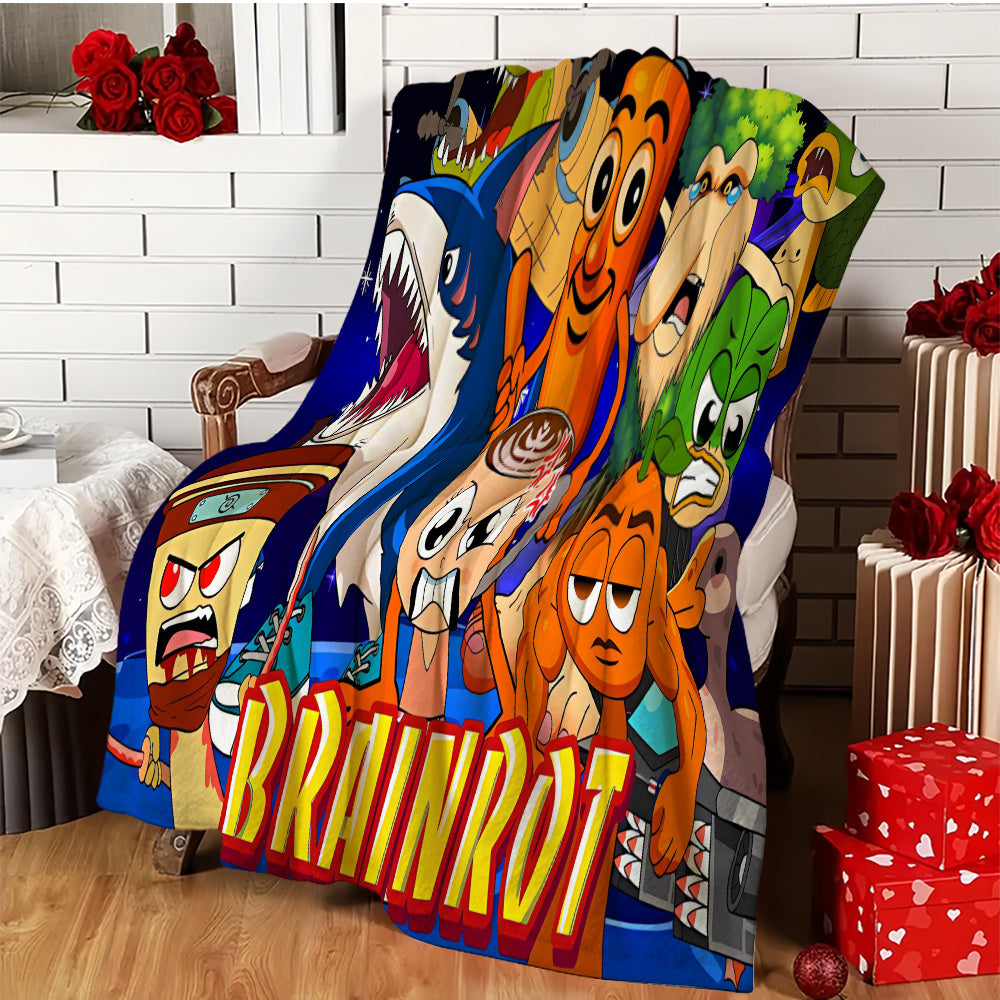 BRAINROT Flanelldecke – Stilvolles und kuscheliges Design für alle Jahreszeiten