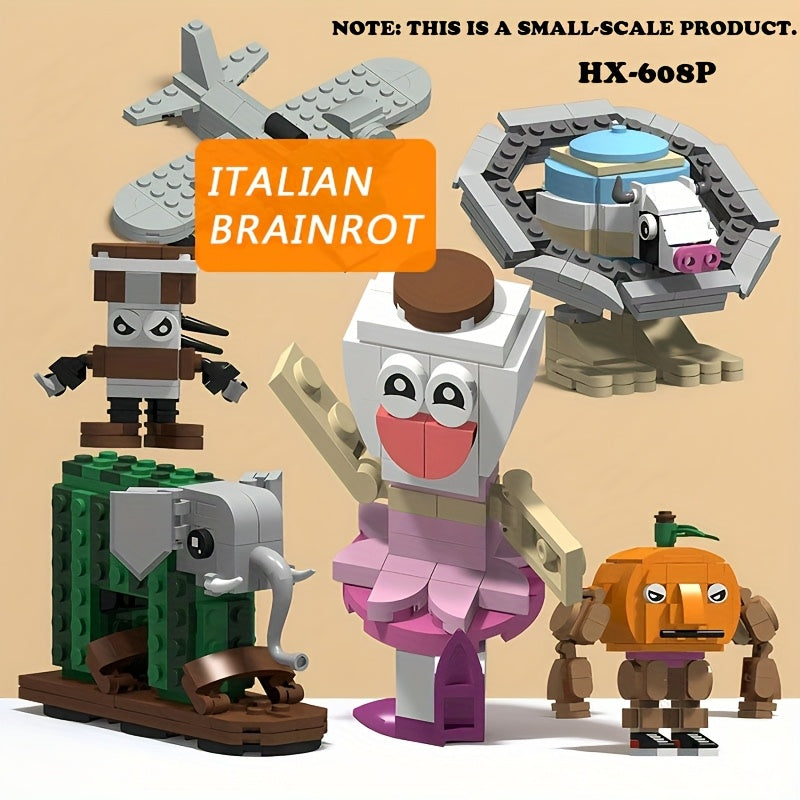 Tung Sahur Tralalero Stick Jeu De Construction 1000 Pièces ABS Collection Tralalero