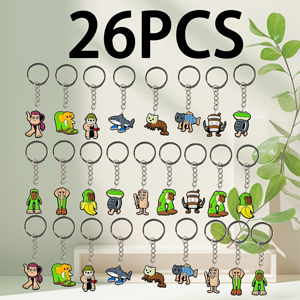 Italienisches Brainrot-Schlüsselanhänger-Set – 13 oder 26 Sahur- und Tralalero-Figuren