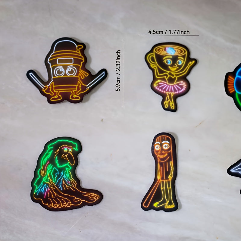 Cartoon-Sticker, 50 oder 250 Stück – Italienischer Brainrot-Neon-Effekt – Roblox