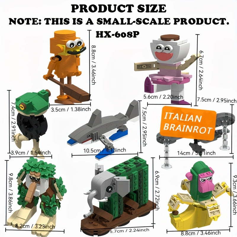 Tung Sahur Jeu De Construction Tralalero ABS 1000 Pièces