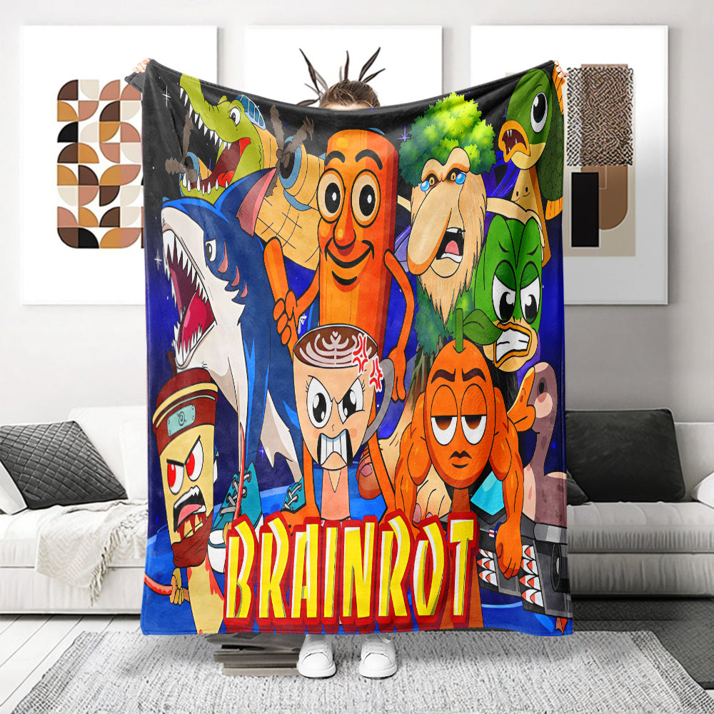 BRAINROT Flanelldecke – Stilvolles und kuscheliges Design für alle Jahreszeiten