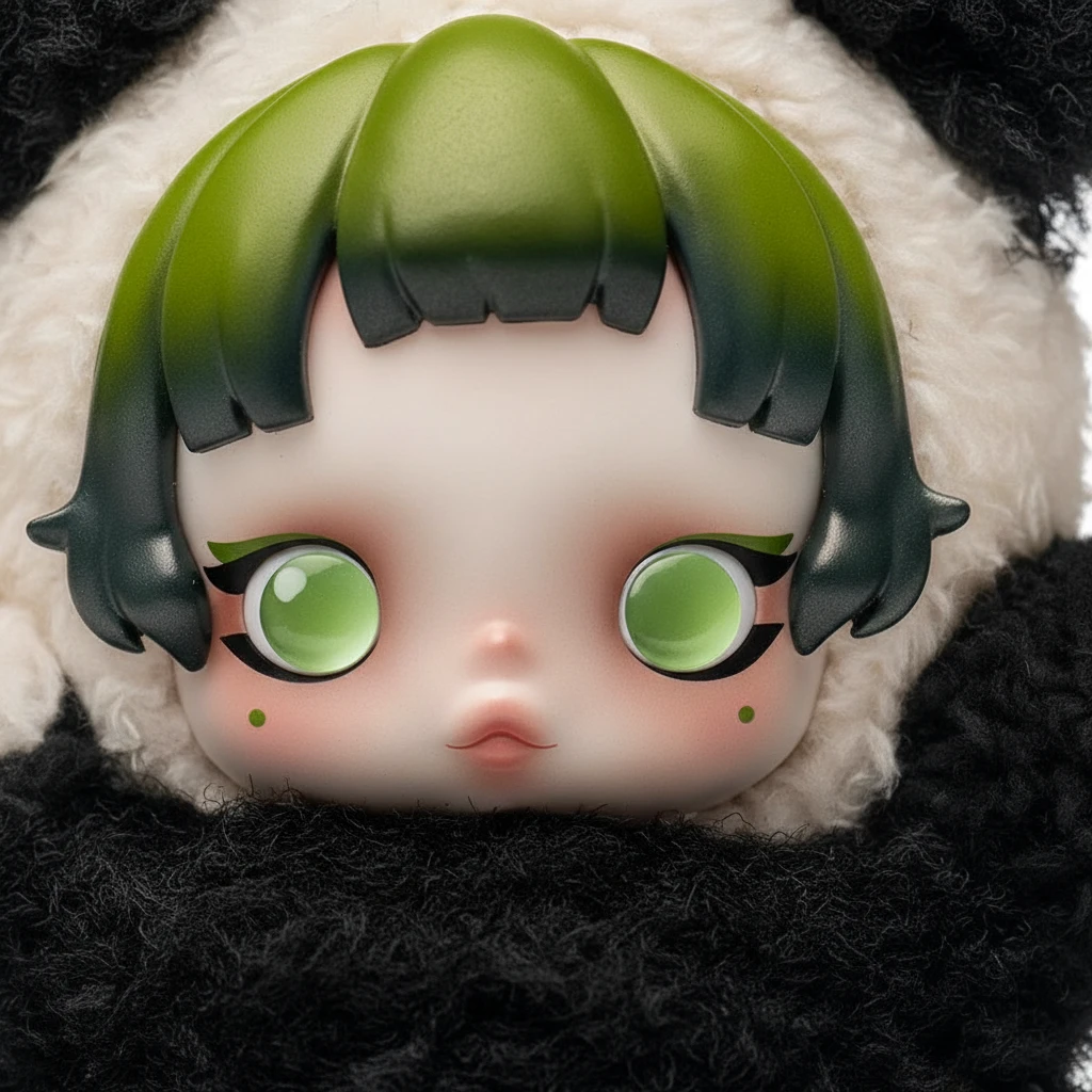 POP MART Skullpanda Lazy Panda – Porte-clé Peluche