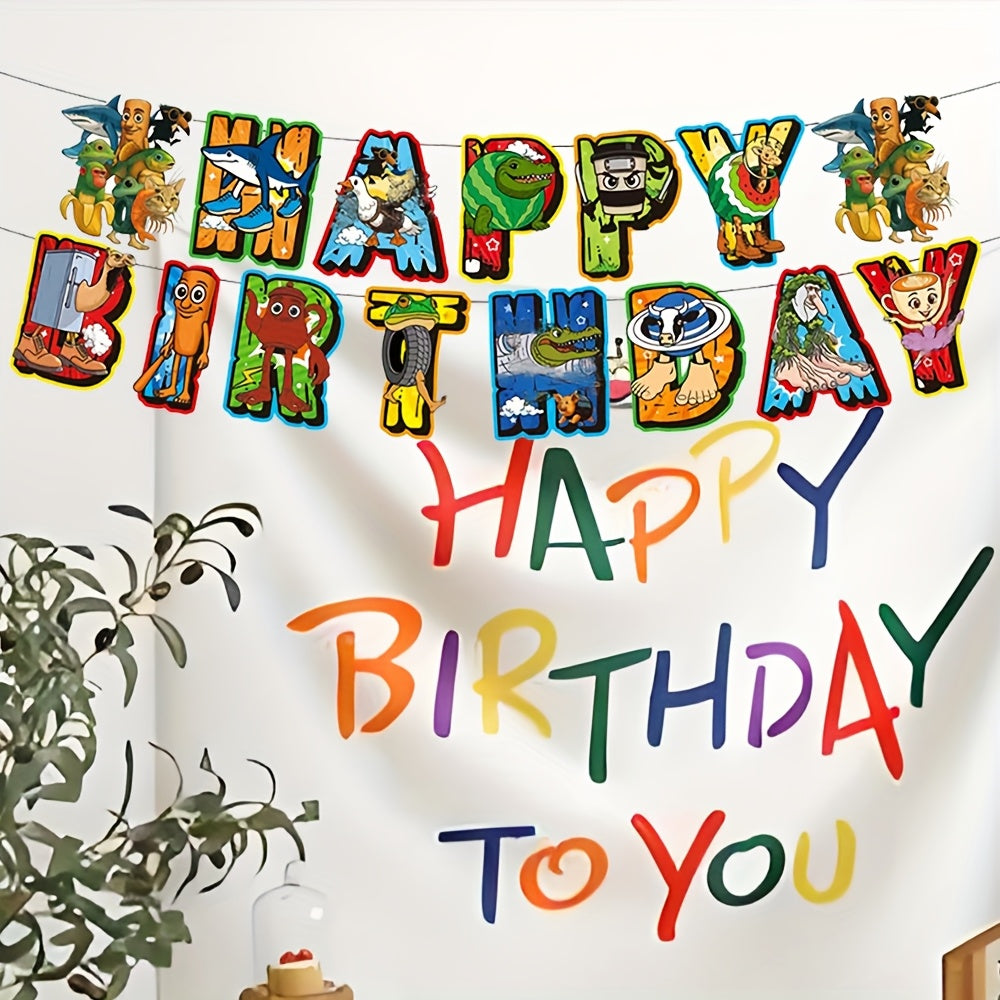 Lot de 15 Bannières Anniversaire - Fête - Italian Brain Rot - Roblox