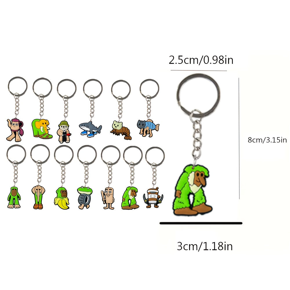 Italian Brainrot Keychain Set – 13 or 26 Sahur &amp; Tralalero Figurines