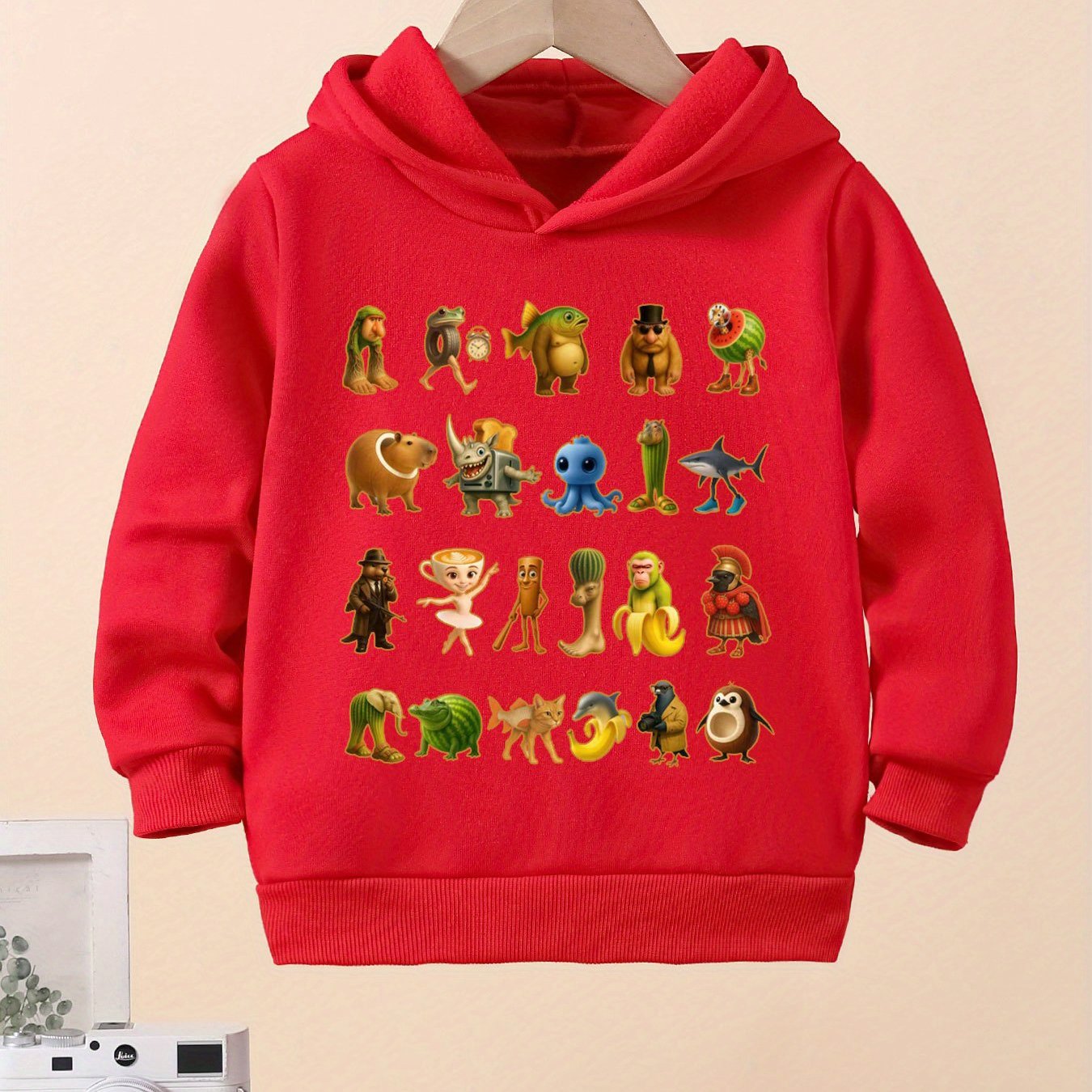 Sweat à Capuche Enfant Brainrot – Italian Brainrotm– Confort Stretch 3 à 10 Ans