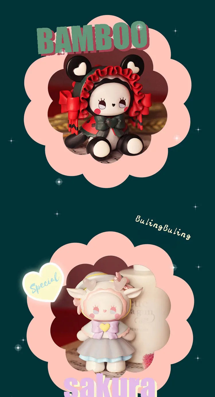 Secret Forest Figurines, Anime Emma, ​​Random Blind Box, Toys, Kawaii Action Figure, Desktop Model, Mystery Box, Gift, Doll Collection