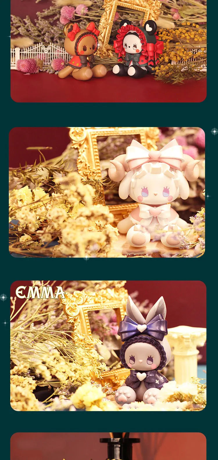 Figurines de la forêt secrète, Anime Emma, boîte aléatoire aveugle, jouets, figurine d'action Kawaii, modèle de bureau, boîte mystère, cadeau, Collection de poupées