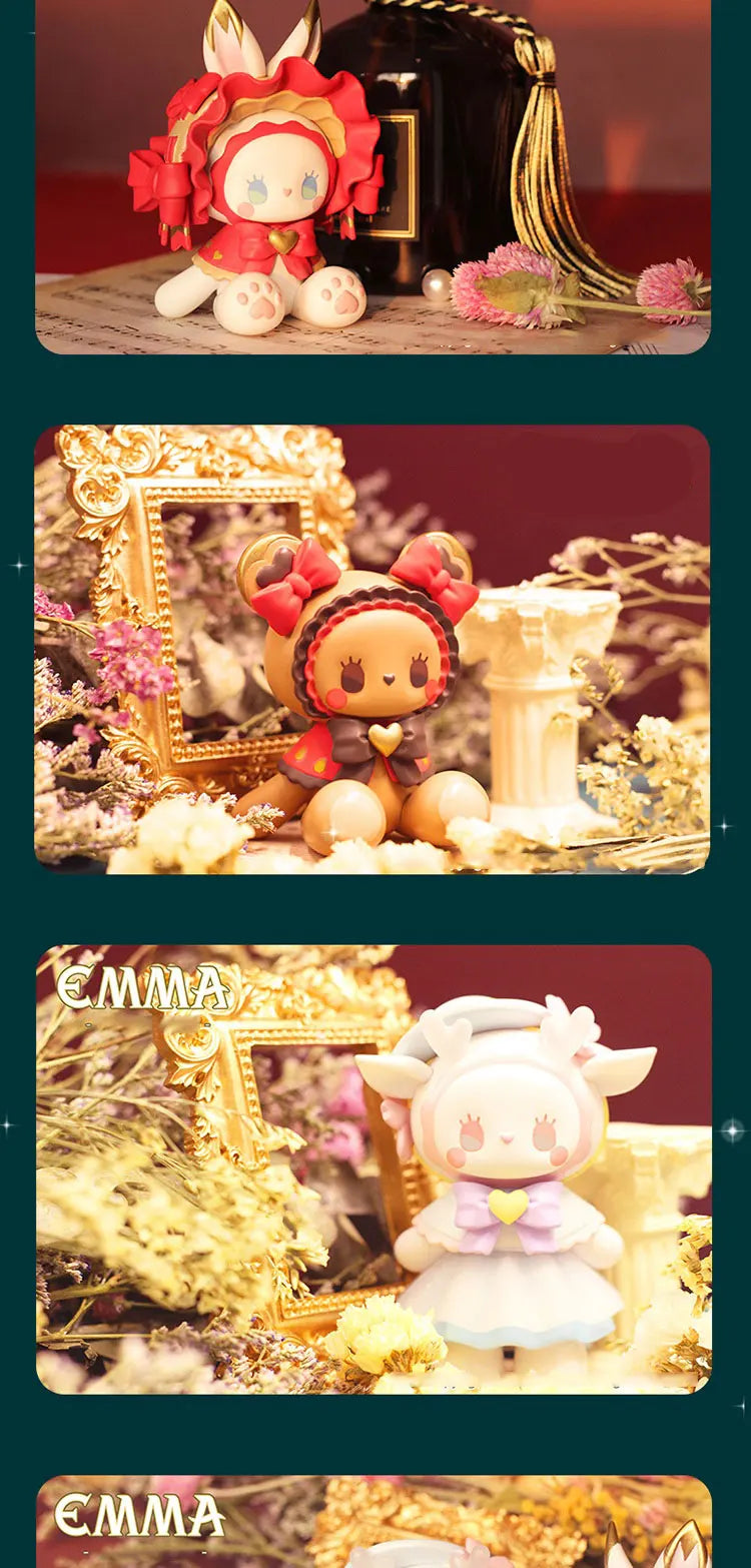 Figurines de la forêt secrète, Anime Emma, boîte aléatoire aveugle, jouets, figurine d'action Kawaii, modèle de bureau, boîte mystère, cadeau, Collection de poupées