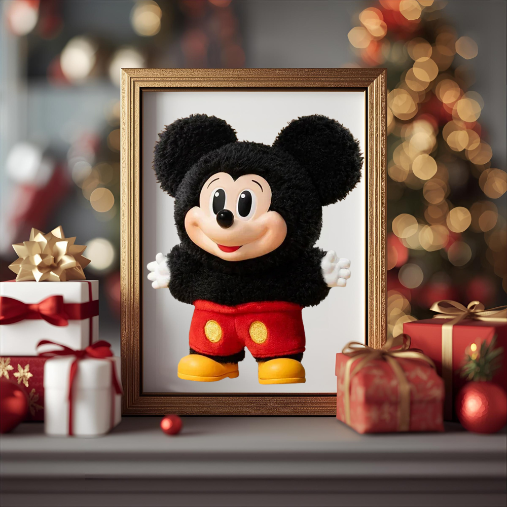 portrait dans cadre photo mickey family