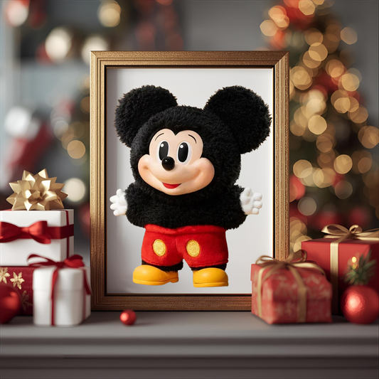 portrait dans cadre photo mickey family
