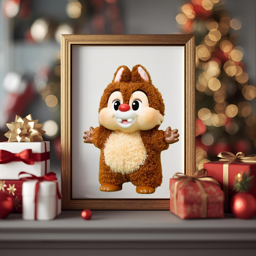 portrait dans cadre photo mickey family