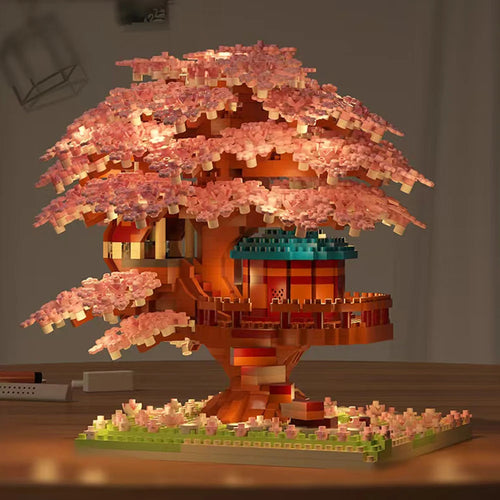Arbre Sakura - Blocs de construction avec LED