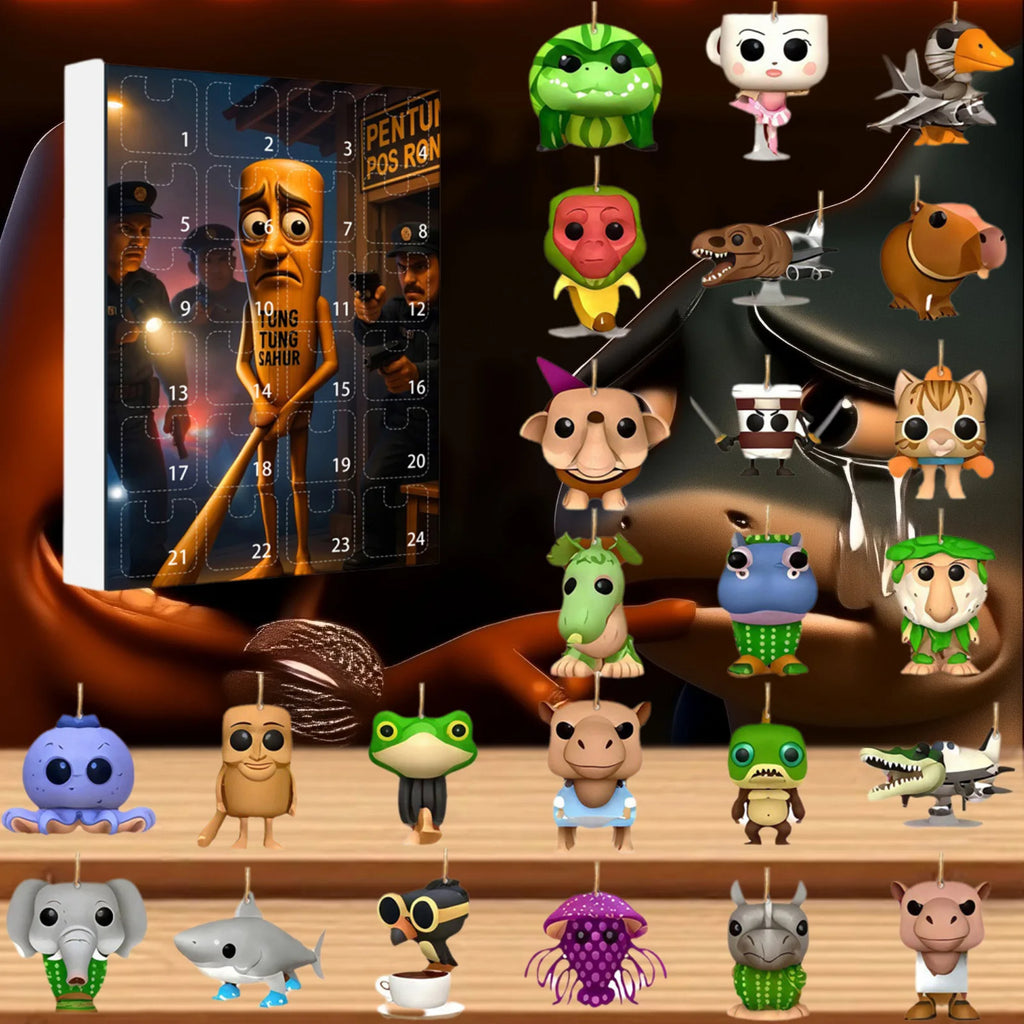 Brainrot Italien Calendrier Avent Acryliques Figurines Exclu by Mon Labubu
