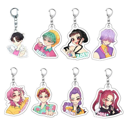 Porte-clés esthétique pour sac Kpop, chasseur de démons, tigre, fournitures de fête, Badge pour Fans, cadeaux de fête