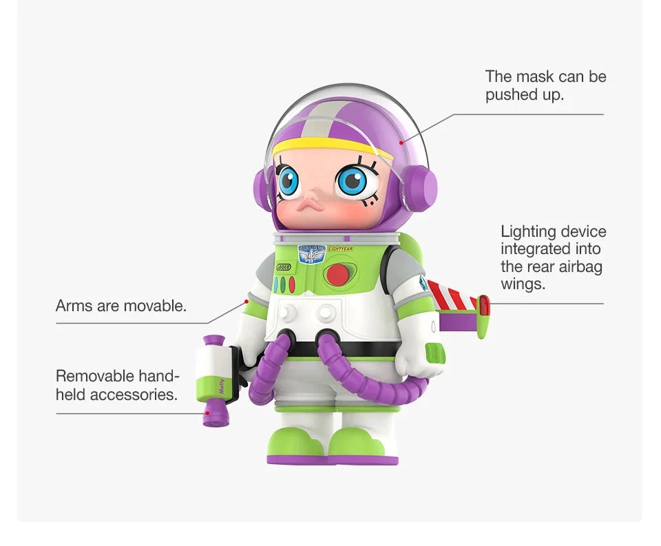 POP MART MEGA SPACE MOLLY 400% BUZZ LIGHTYEAR Serie Überraschungsbox Original Blind Box Guess Toys Beutel Ornament Figuren Heimdeko