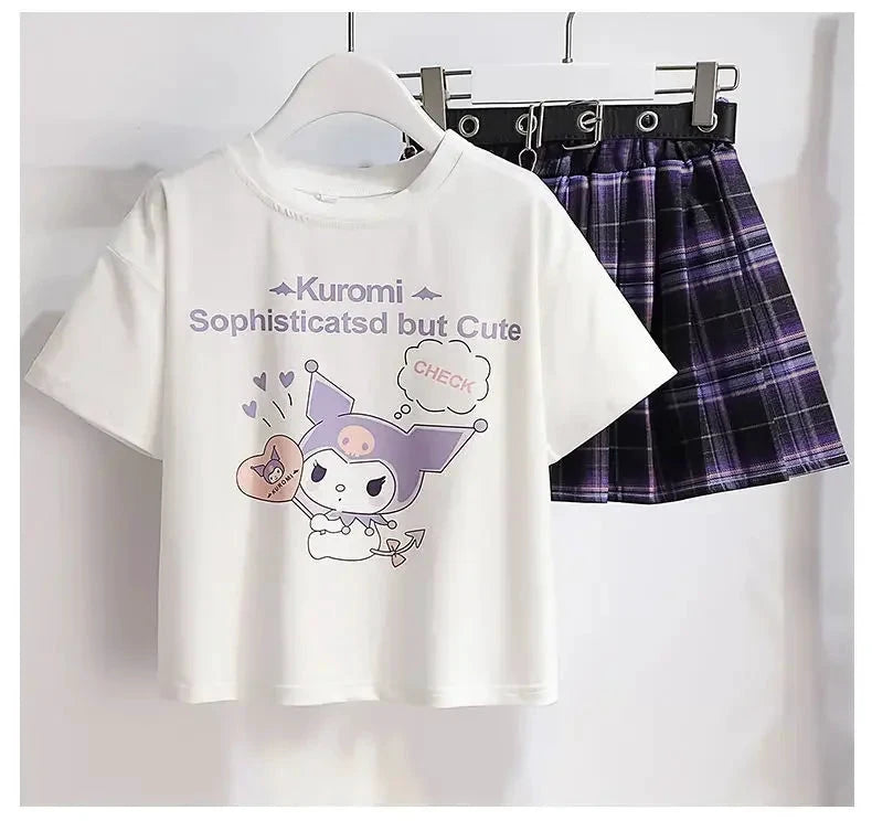 Kuromi – T-Shirt- und Rock-Set