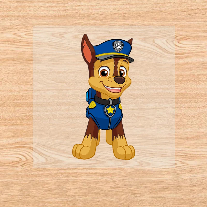PAW Patrol-Autocollants de vêtements de dessin animé mignons, fer sur des patchs, autocollants de transfert de chaleur Anime Kawaii, cadeau de bricolage cool, fête de vacances