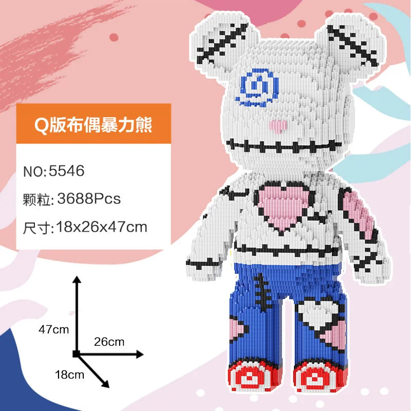 Bearbrick Teddy Géant En Briques Design Édition Limité by Mon Labubu