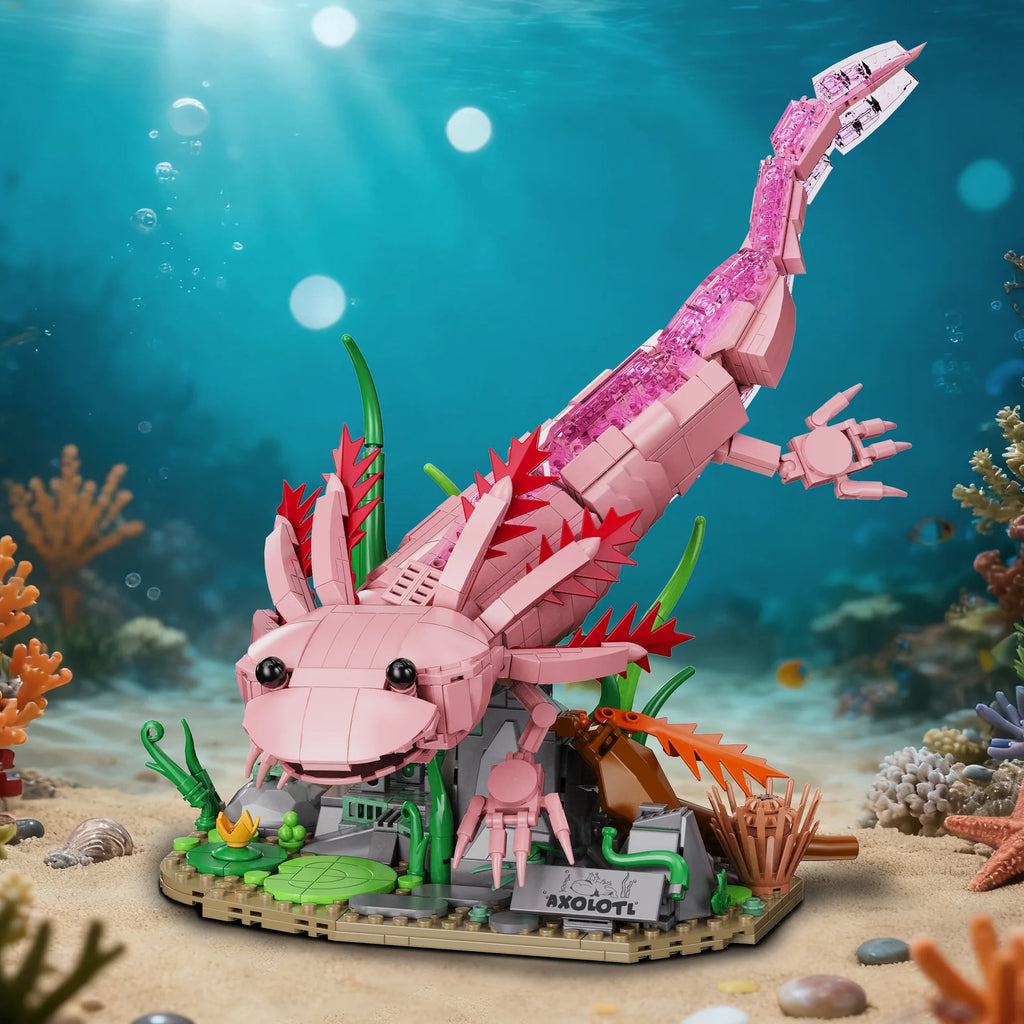 Mon Bubu Kawaii – Axolotl – Set de Blocs de Construction 998 pièces