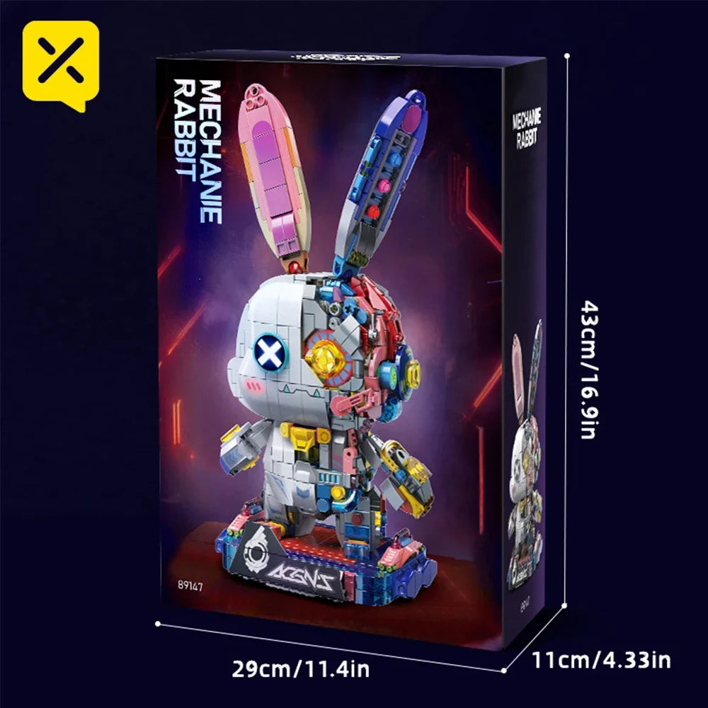Mon Bubu Kawaii – Robot Lapin LED – Kit de Construction 1377 Pièces