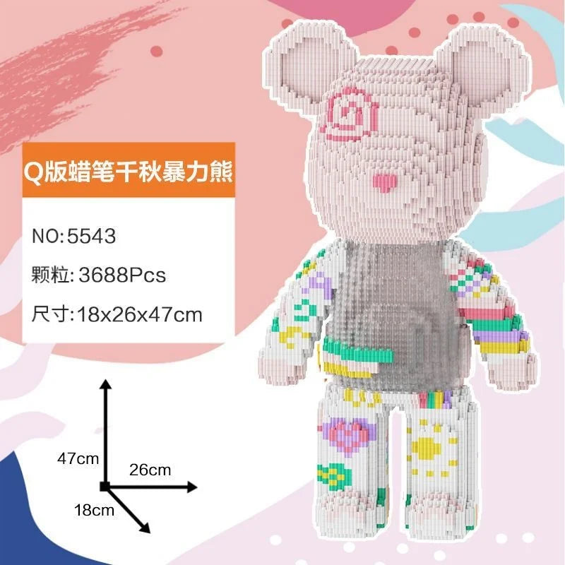 Bearbrick Teddy Géant En Briques Design Édition Limité by Mon Labubu