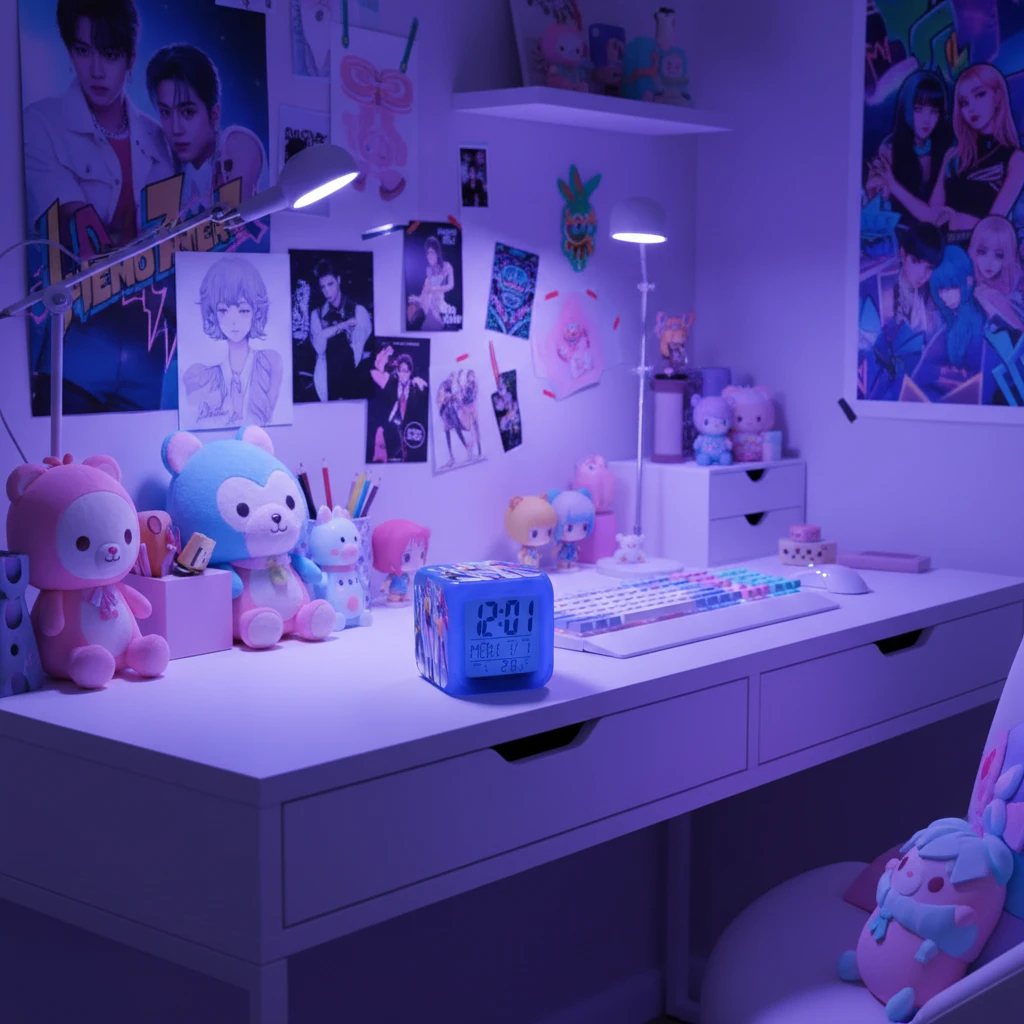 Elektronischer Wecker mit Nachtlicht, Kawaii-Dekoration, Mira Jinu Zoey