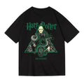 Trendige Harry-Potter-Fanartikel, reine Baumwolle, lockere Passform, Plus-Size-T-Shirt mit halblangen Ärmeln für Damen und Herren, Sommer