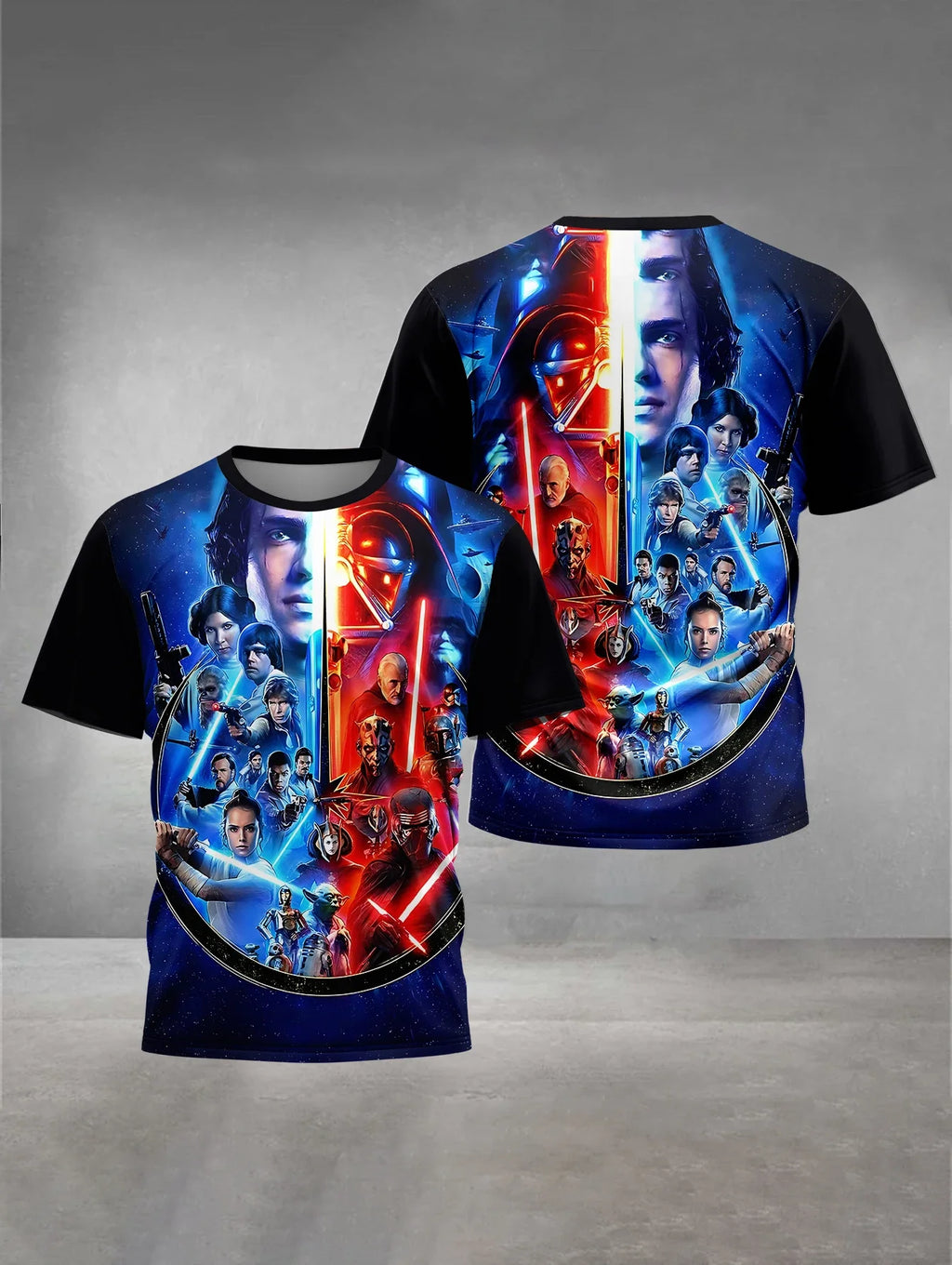 3D printed outerwear for babies aged 5 to 14, featuring Mandalorian World Wars designs, children's T-shirts for boys and girls