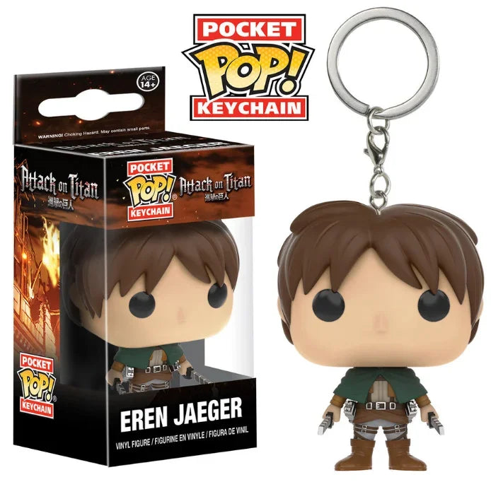 Funko porte-clés attaque sur Titan Levi Eren Jaeger Annie Leonhart Hatsune.Miku figurine porte-clés jouets de poche poupées porte-clés