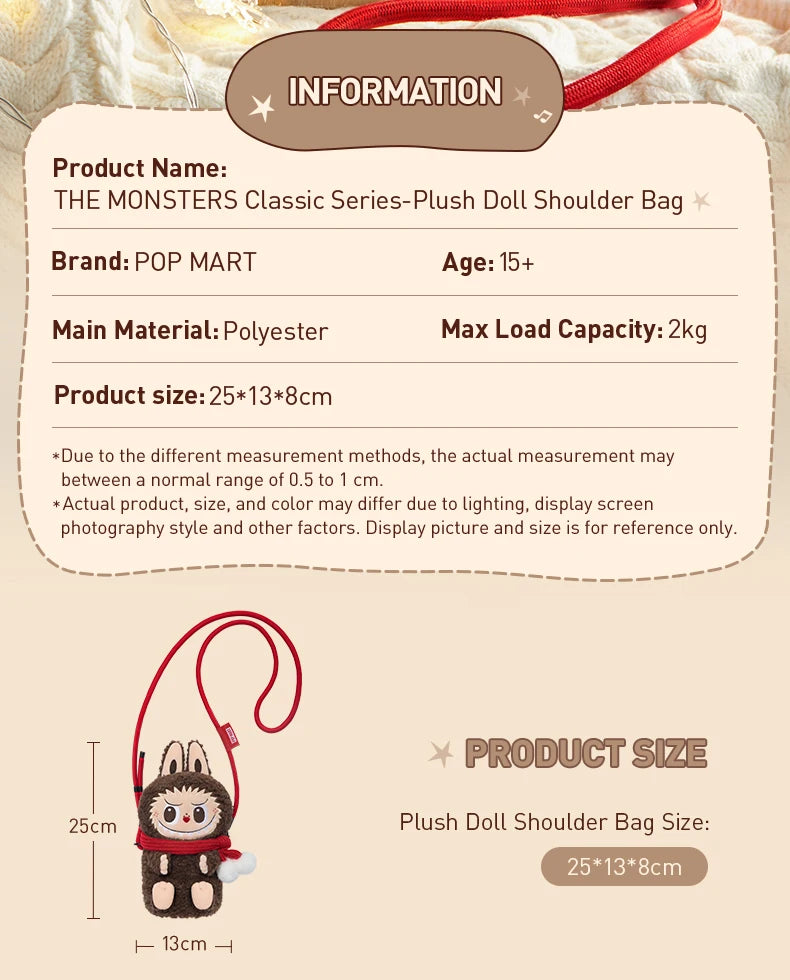 POP MART – Labubu The Monsters Plush Bag – Classic Edition