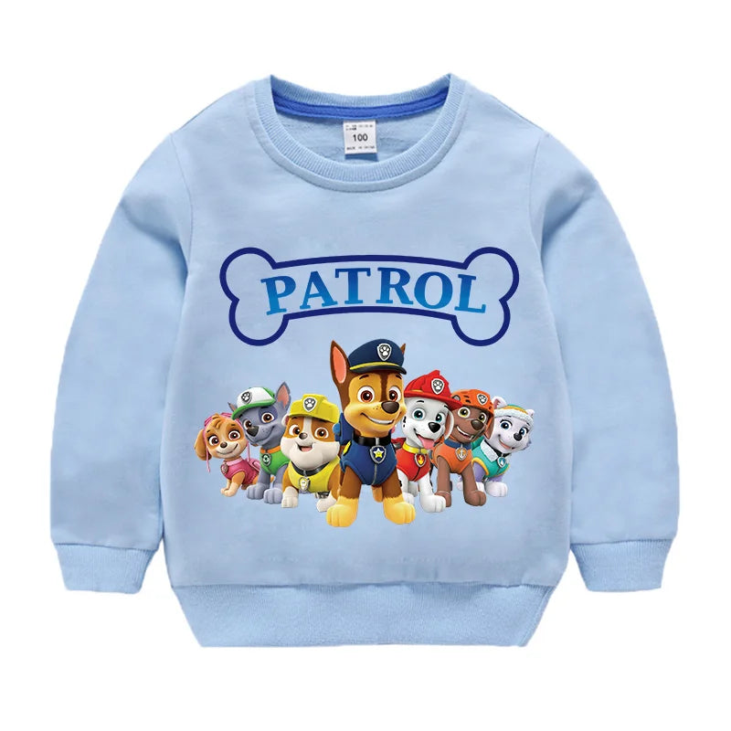 Niedlicher Paw Patrol Hoodie für Sport, Freizeit, mit Paw Patrol-Motiven, Patchwork-Design, Pullover, Herbst, Sportbekleidung, Geburtstagsgeschenk, 2024