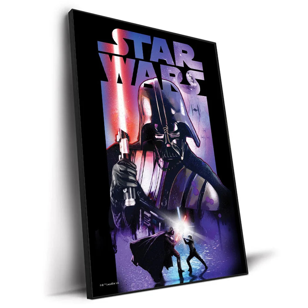 MINISO Poster Star Wars – Toile HD Dark Vador & Yoda, Sans Cadre