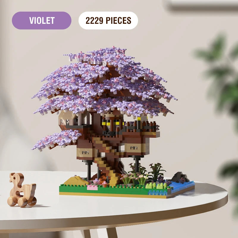 Arbre Sakura - Blocs de construction avec LED