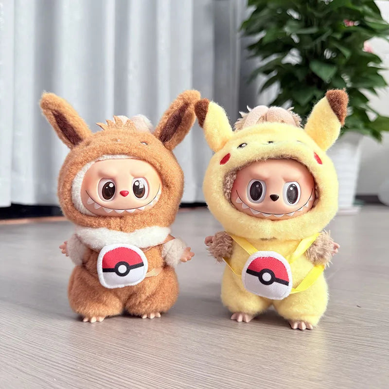 Labubu Ensemble Costume Quatre Styles Pikachu Échelle 1 sur 12