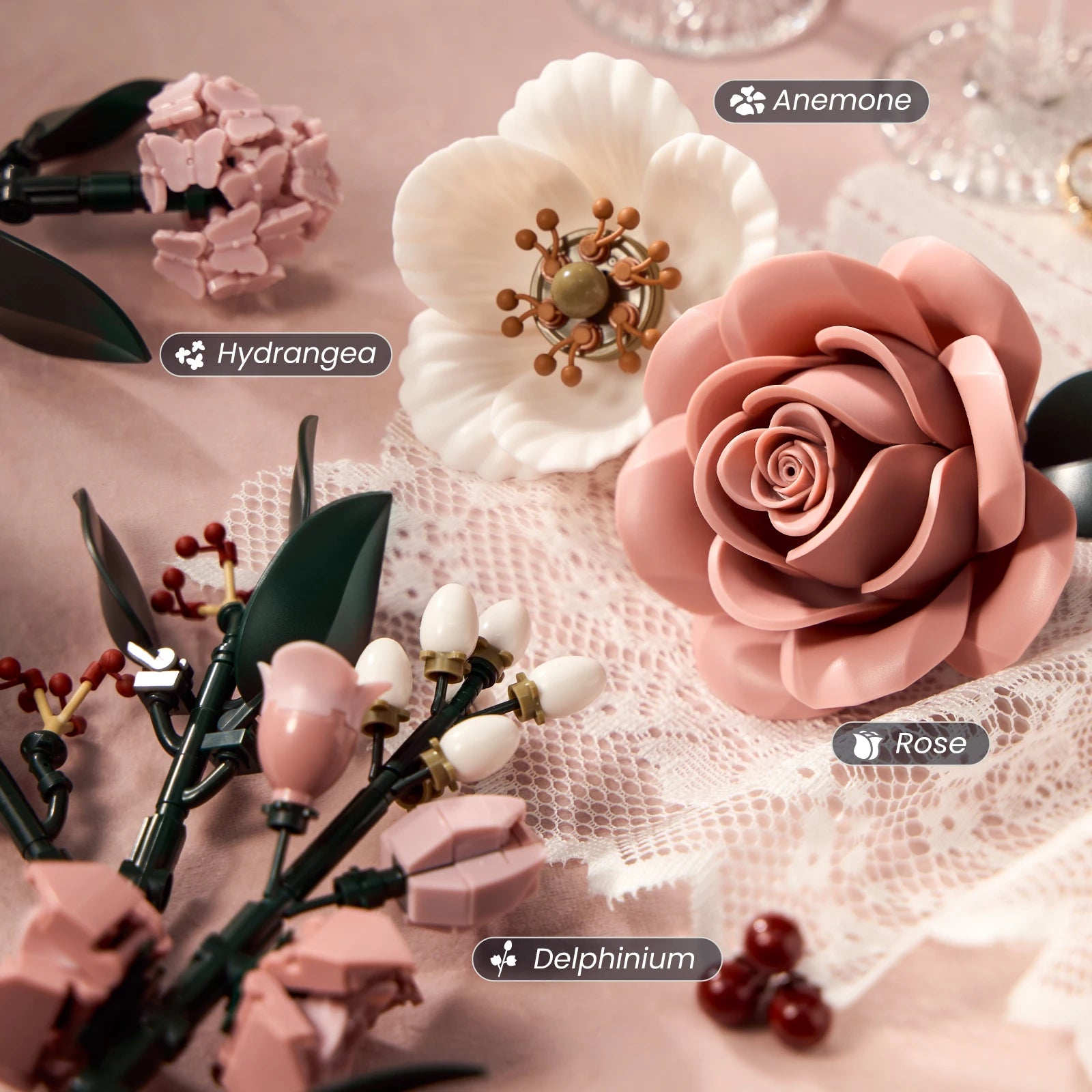 SupreOwls – Bouquet de Roses – Ensemble de Construction