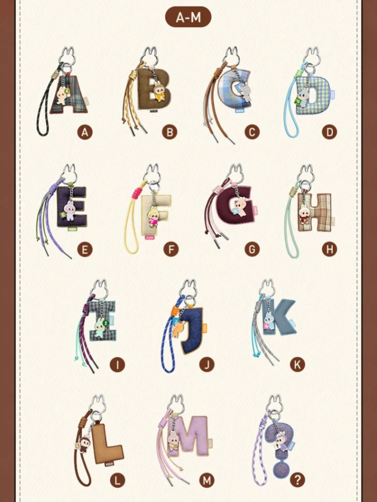 POPMART les monstres broche pour amour série lettre pendentif boîte aveugle devinez sac boîte mystère jouets poupée Anime Figure ornements cadeau