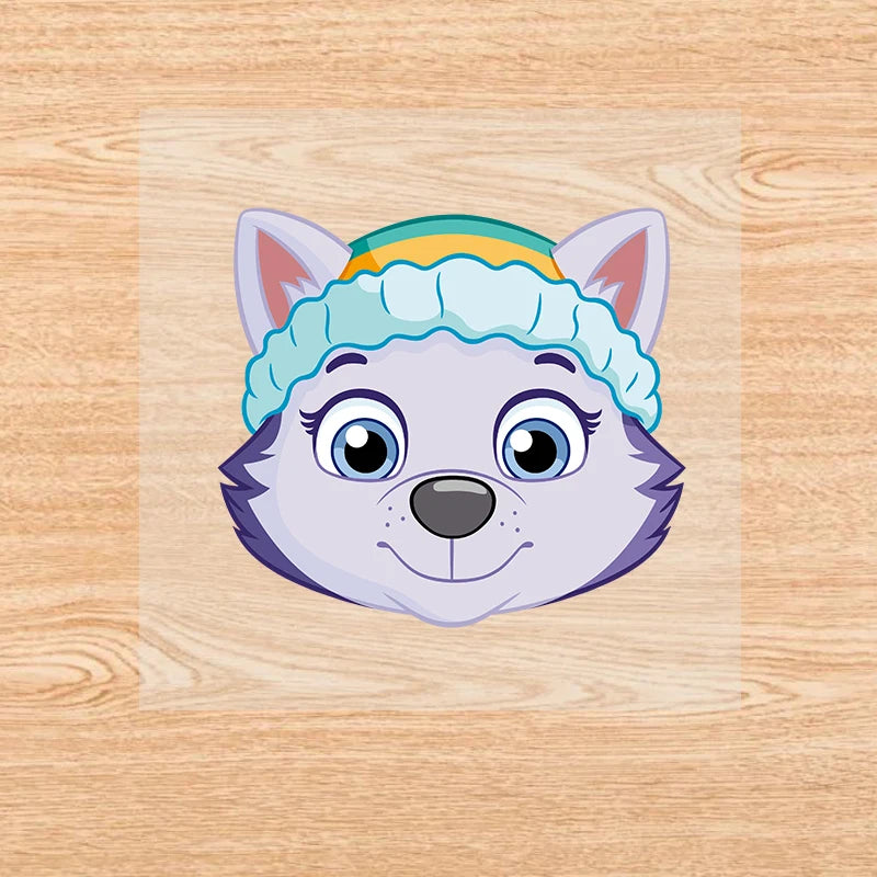 PAW Patrol-Autocollants de vêtements de dessin animé mignons, fer sur des patchs, autocollants de transfert de chaleur Anime Kawaii, cadeau de bricolage cool, fête de vacances