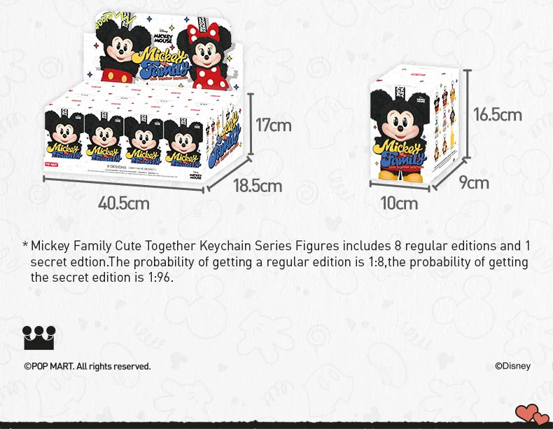 Pop Mart Disney Mickey Family Figurine Blind Box Kawaii Collection Édition Limiteé by Mon Labubu