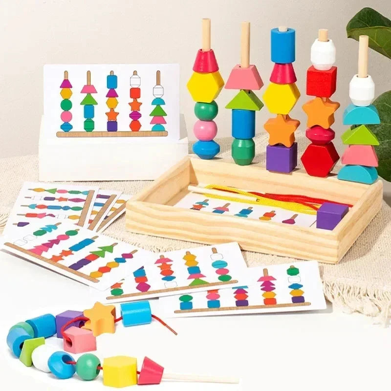 Jeu Montessori Bois Puzzle Couleurs Et Formes Bébé Édition Limitée Élégante Collection Bois Durable by Mon Labubu