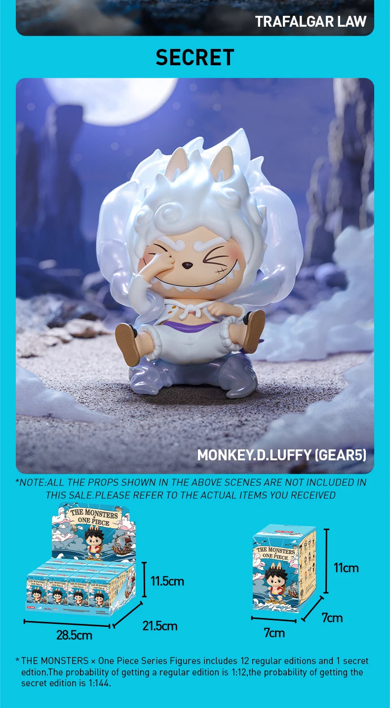 POP MART THE MONSTERS X une pièce série boîte aveugle jouets Kawaii Anime figurine Surprise boîte mystère poupées filles cadeau